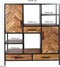 Livingfurn - Kabinetkast Brooklyn 140cm - Mangohout / Gecoat Staal