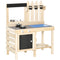 HOMCOM Kinderkeuken – Compleet Speelkeukentje met Accessoires – Grijs/Zwart – 82 x 30 x 85 cm