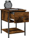 vidaXL - Nachtkastjes - 2 - st - 34x35,5x45 - cm - bewerkt - hout - gerookt - eikenkleur