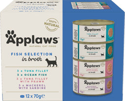 Applaws cat blik adult multipack fish selection kattenvoer 12x70 gr