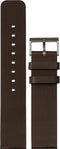 LEFF amsterdam - Horlogebandje - Leren Band T40 - Bruin/Staal - 20mm