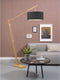 GOOD&MOJO Vloerlamp Montblanc - Bamboe/Donkergrijs - 175x47x207cm - Scandinavisch,Bohemian - Staande lampen voor Woonkamer - Slaapkamer