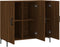 vidaXL - Dressoir - 90x34x80 - cm - bewerkt - hout - bruin - eikenkleur