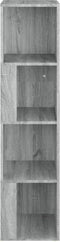 vidaXL - Hoekkast - 33x33x132 - cm - bewerkt - hout - grijs - sonoma - eikenkleurig