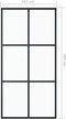 vidaXL - Schuifdeur - met - beslag - 102x205 - cm - aluminium - en - ESG-glas