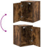vidaXL - Garagewandkast - bewerkt - hout - gerookt - eiken