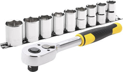 Stanley Ratelset STMT82671-0 - 1/2" Ratelset 72T - 10 Doppen 12-kant 13-24mm