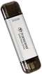 Transcend ESD310 - Draagbare SSD 512GB - 10 Gbps - Zilver