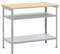 vidaXL - Werktafel - in - Grijs, - 100x55x85 - cm, - Van - Staal - en - Bewerkt - Hout