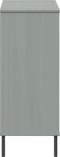 vidaXL - Schoenenrek - met - metalen - poten - OSLO - 95x35x86 - cm - grenenhout - wit