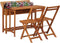 vidaXL - Tuintafel - met - plantenbak - en - 2 - bistrostoelen - massief - acaciahout