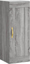 vidaXL - Wandkast - 34,5x34x90 - cm - bewerkt - hout - grijs - sonoma - eikenkleurig