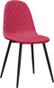 vidaXL - Eetkamerstoelen - 4 - st - fluweel - wijnrood