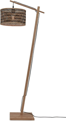 GOOD&MOJO Vloerlamp Java - Bamboe/Zwart - 58x32x150cm - Modern - Staande lampen voor Woonkamer - Slaapkamer