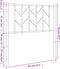 vidaXL - Hoofdbord - 80 - cm - metaal - wit
