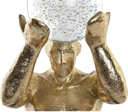 Decoratieve figuren DKD Home Decor Zwart Gouden Hars Mannen Modern (17 x 16 x 31,5 cm)