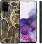 iMoshion Hoesje Geschikt voor Samsung Galaxy S20 Plus Hoesje Siliconen - iMoshion Design hoesje - Goud / Zwart / Golden Leaves
