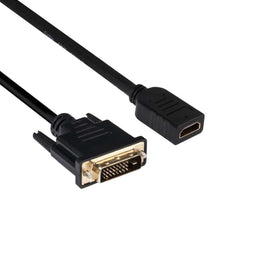 Club3D CAC-1211 - DVI-naar-HDMI Adapterkabel - UHD 3840 x 2160 bij 30 Hz - Zwart