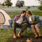 TRVLMORE Comfort Bench - Campingbank - 2 Persoons - 240 kg draagvermogen - Grijs