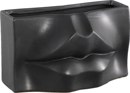 PTMD Moush Bloempot - 20,5 x 11 x 12 cm - Keramiek - Zwart