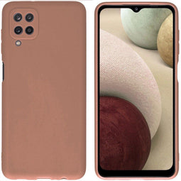 iMoshion Hoesje Geschikt voor Samsung Galaxy A12 Hoesje Siliconen - iMoshion Color Backcover - bruin