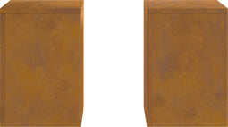 vidaXL - Buitenplantenstandaarden - - - Pilaar - (2 - stuks) - 24x24x35 - cm - - - Weerbestendig - Staal