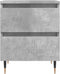 vidaXL - Nachtkastjes - 2 - st - 40x35x50 - cm - bewerkt - hout - betongrijs