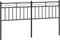 vidaXL - Hoofdbord - 160 - cm - metaal - zwart