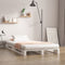vidaXL - Palletbed - massief - grenenhout - wit - 100x200 - cm