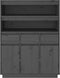 vidaXL - Hoge - kast - 89x40x116,5 - cm - massief - grenenhout - grijs