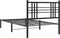 vidaXL - Bedframe - met - hoofdbord - metaal - zwart - 100x200 - cm