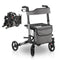 Juskys Aluminium Rollator Vital - Opvouwbaar - Zitting - 63 x 68 x 80-94 cm - Grijs