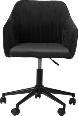 VENICE - Bureaustoel - Zwart - Fluweel