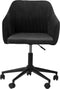 VENICE - Bureaustoel - Zwart - Fluweel