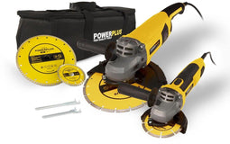 Powerplus POWX06250 Haakse slijper set - 750W en 2000W - Inclusief slijpschijven en opbergtas (2 stuks)