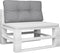 vidaXL - Palletkussen - 80x40x12 - cm - stof - grijs