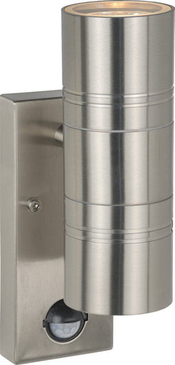 Lucide ARNE-LED IR - Wandspot - Beweging & dag/nacht sensor - Mat chroom (2 stuks)