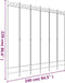 vidaXL - Kamerscherm - met - 6 - panelen - 240x220 - cm - stof - wit