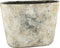 PTMD Charon cementen ruw crème grote pot ovaal maat in cm: 54 x 22 x 41 - creme