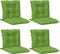 vidaXL - Stoelkussens - 4 - st - lage - rug - 100x50x7 - cm - stof - gemêleerd - groen