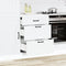 vidaXL - Keuken - onderkast - Lucca - bewerkt - hout - wit