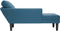 vidaXL - Chaise - longue - met - kussen - en - rechterarmleuning - fluweel - blauw