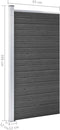 vidaXL - Schuttingpaneel - 95x186 - cm - HKC - zwart