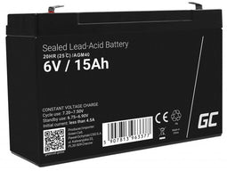 Green Cell AGM40 - Accu VRLA / AGM - 6V 15Ah - 151 x 50 x 94 mm (1x)
