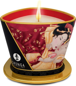 Shunga - Massagekaars - Aardbeien - 45 uur brandduur