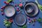 Palmer Schaal Houston 15 cm 80 cl Grijs Zwart Stoneware 2 stuks