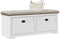 vidaXL - Gangbank - BODO - 114x40x45 - cm - wit - en - bruin