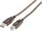 Manhattan 510424 - USB 2.0 A naar B kabel - 11 m - Zilver