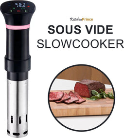 KitchenPrince Sous Vide Stick - slow cooker - precision cooker - waterproof stick - koken - kookstick - slowcooker met timer - sous vide cooker - sous vide staaf - roestvrij staal - ultra stil