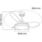 Plafondventilator CristalRecord STEL EVO MINI RGB RETRAC Transparant